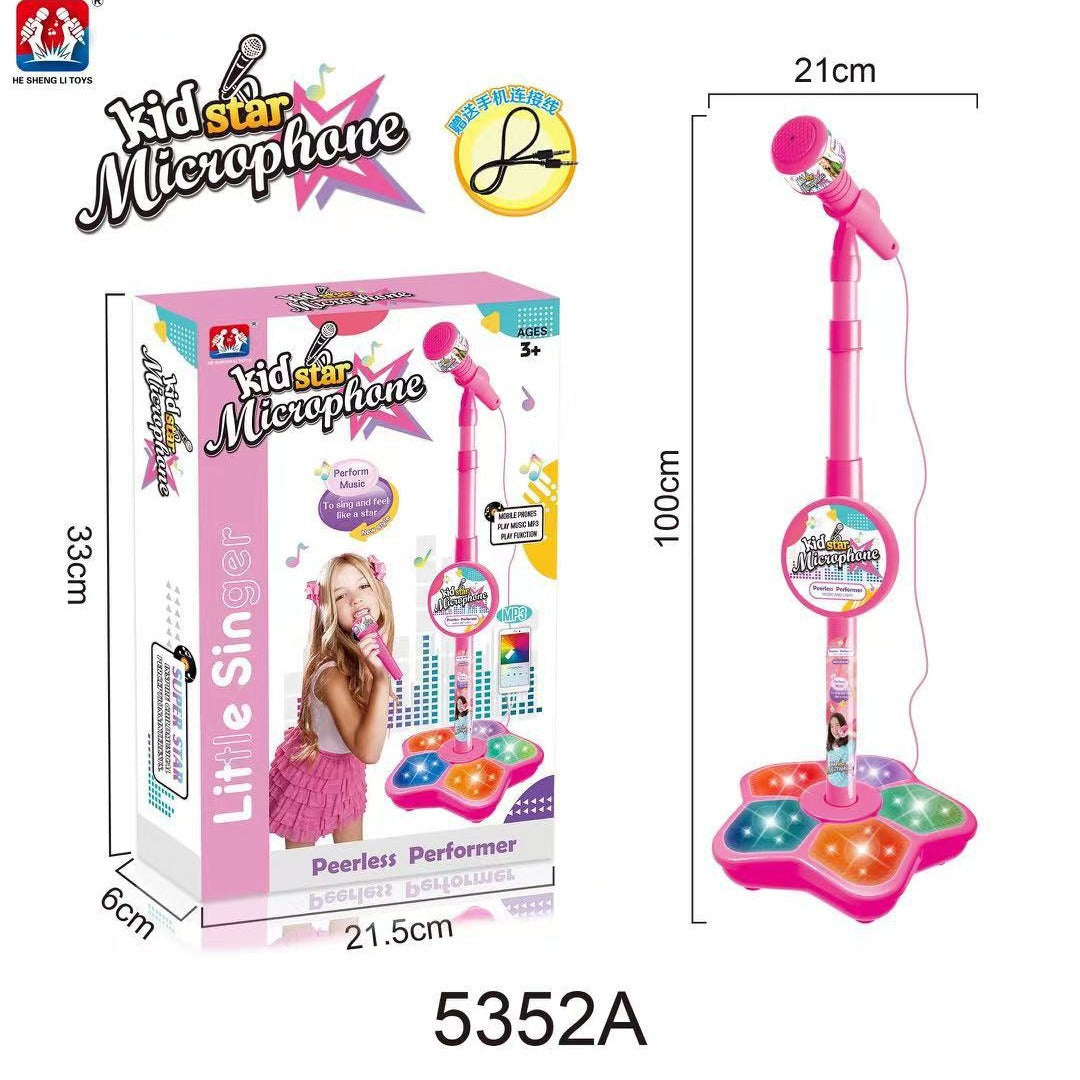 💥Juego de micrófono, juego de máquina de karaoke con luz