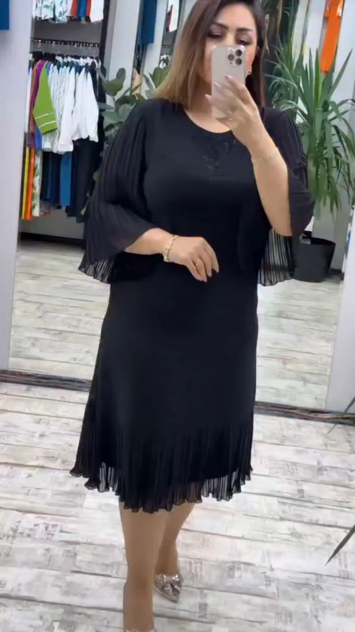 【🥇Super Value】(S-5XL) 💋 Vestido de gasa de alta calidad, color sólido