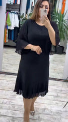 【🥇Super Value】(S-5XL) 💋 Vestido de gasa de alta calidad, color sólido