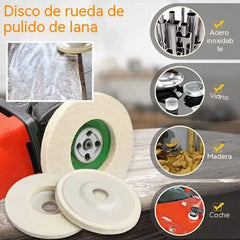 🔥【Oferta por tiempo limitado】🔥【5 piezas】 hoja de pulido de espejo de rueda de pulido de lana