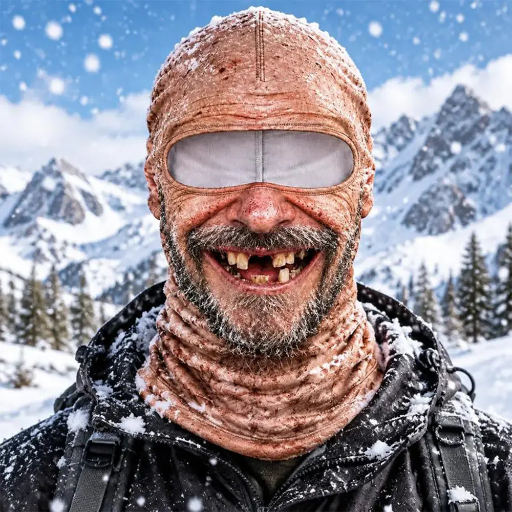 🔥😎 Smagi ir šilta 3D veido kaukė žiemos sportui lauke