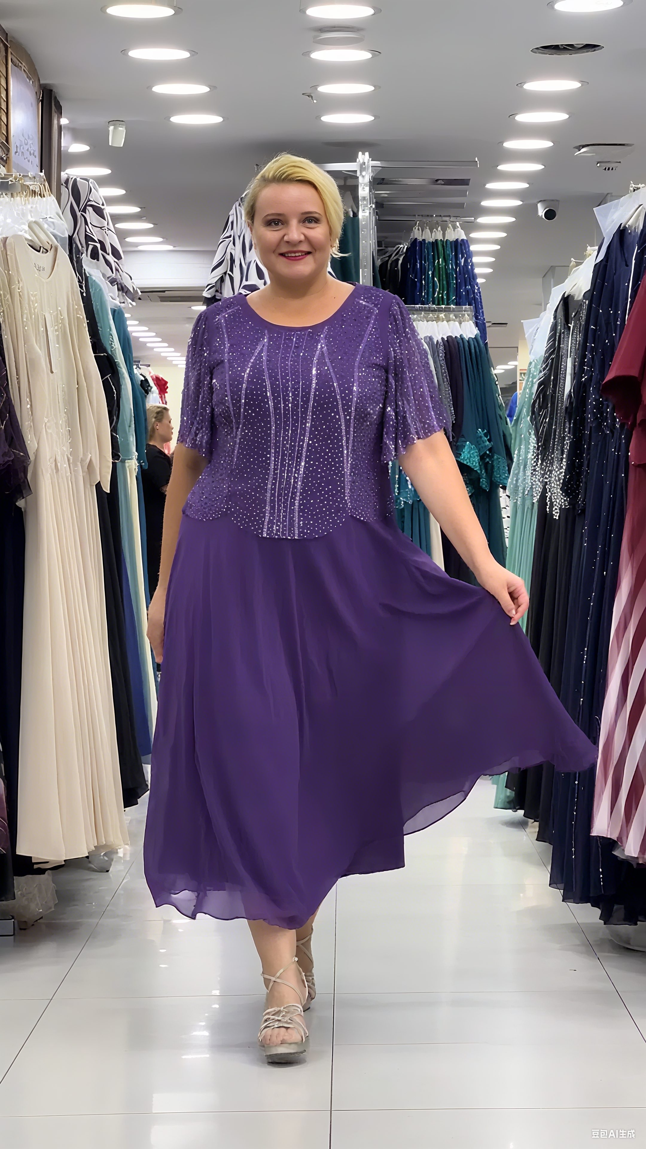 🔥【Oferta limitada】💋【S-5XL】👗 Nuevo vestido de lentejuelas de moda, diseño clásico, elegante y simple