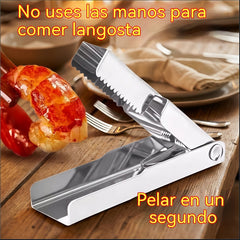 🦐【5 piezas】🦞 Pelador de langosta de acero inoxidable: construcción duradera, mango ergonómico e ideal para acceder fácilmente a la carne de langosta 🍽️