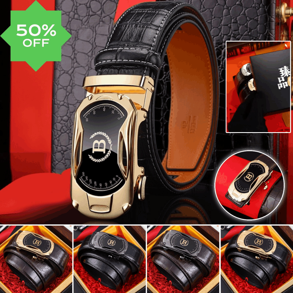 【Oferta por tiempo limitado】Nuevo cinturón de hombre de cuero genuino con hebilla automática