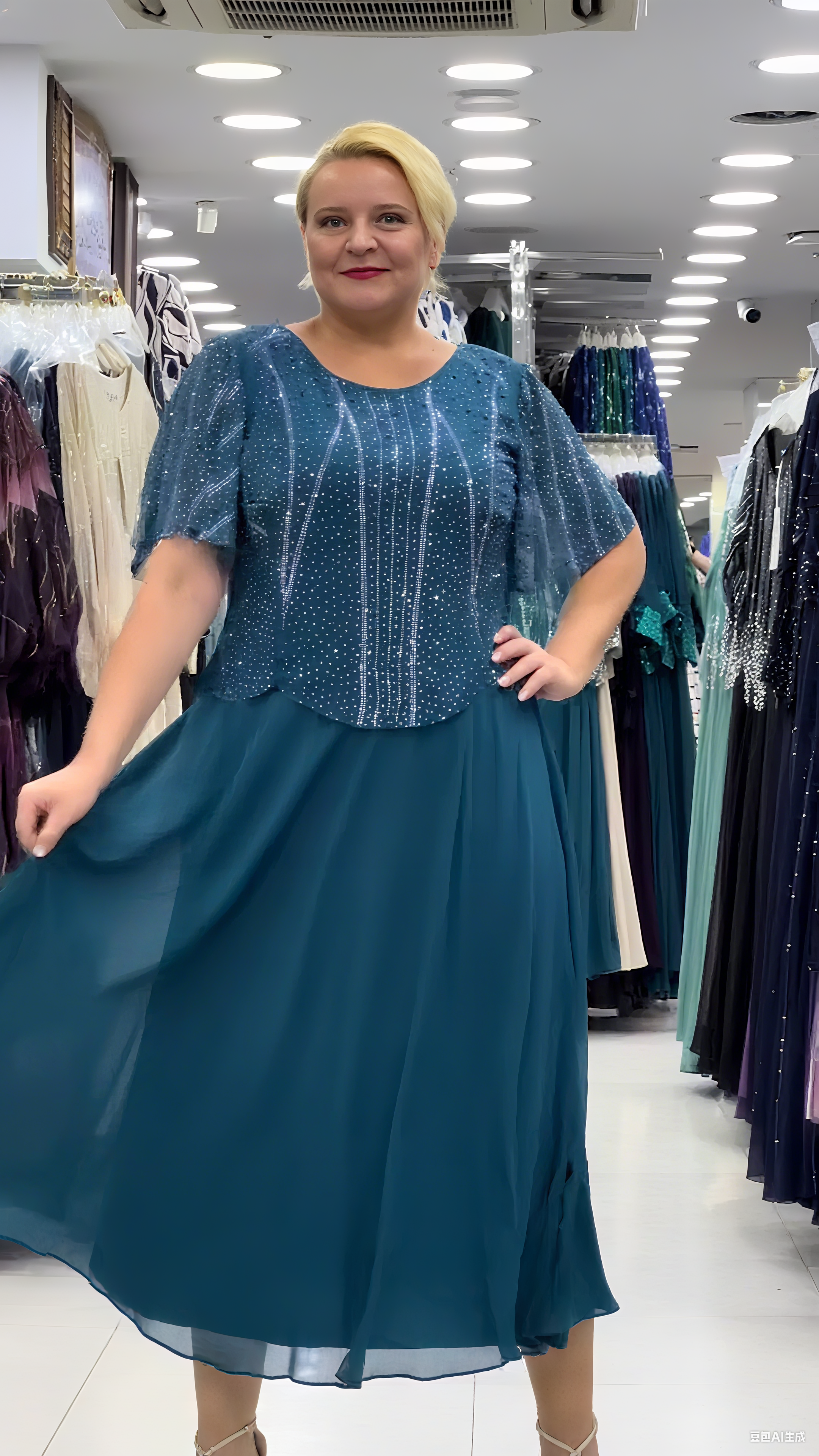 🔥【Oferta limitada】💋【S-5XL】👗 Nuevo vestido de lentejuelas de moda, diseño clásico, elegante y simple