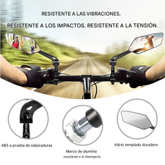 ✨Espejo retrovisor multiusos ajustable de 360 grados de alta definición, 🚲🛵🏍️perfecto para bicicletas, bicicletas eléctricas, motocicletas, etc.