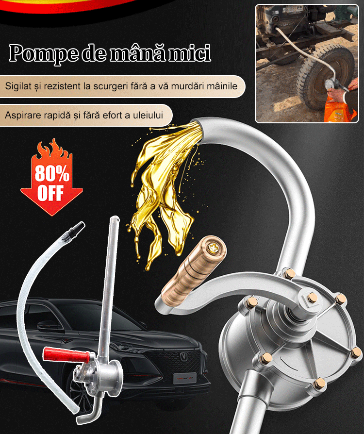 🛠️Pequeña bomba de aceite de aluminio, llenado manual de aceite para engranajes