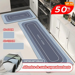 【1 juego de 2 piezas：40*60cm+40*120cm】💥Alfombra antideslizante y absorbente🦶