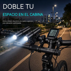 📢📢 ¡Oferta por tiempo limitado: 50% de descuento! 🚴‍♂️🛡️ Extensor para manillar de bicicleta: alimentación por USB, resistente al agua, doble soporte.