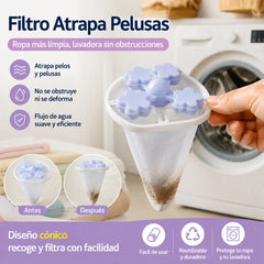 🌀6 kosov 22 EUR✨ Plavajoči filter za pralni stroj - Z vsakim pranjem ujame vlakna, lase in živalsko dlako 🧺