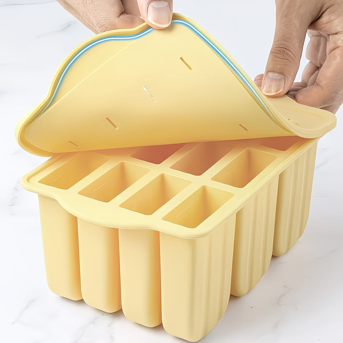 🍦🧊Moldes creativos para paletas heladas, bandejas de silicona para cubitos de hielo congelados.【Enviar 100 palitos de madera】🔥