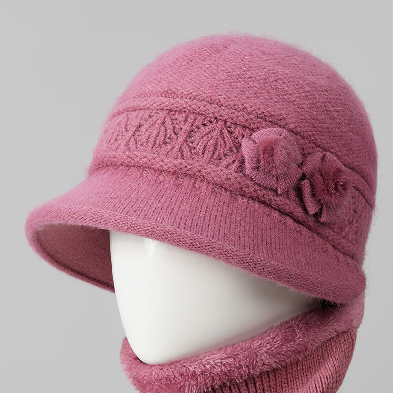 🧶Sombrero + bufanda🧶 Compañero cálido en invierno: gorro de lana de punto cálido