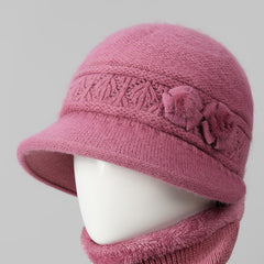 🔥🧶Sombrero + bufanda🧶 Compañero cálido en invierno: gorro de lana de punto cálido