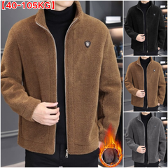 🔥【49% OFF】【M–4XL】🐏Nueva chaqueta de invierno de piel de cordero para hombre. Abrigo grueso, cálido y de corte holgado.