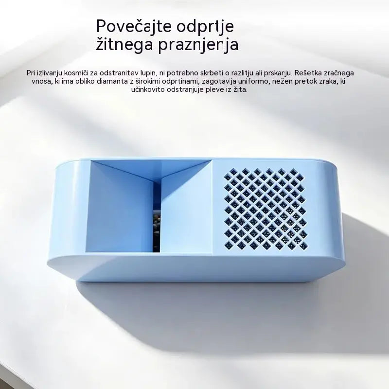 Čistilec ptičje hrane: Hitro odstrani prazne lupine za čistejšo hrano.