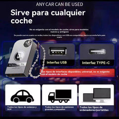 🚗🎵🎵 [Memoria USB de música] Contiene las 8000 canciones más recientes y populares, 600 videos musicales y efectos de audio 6D.