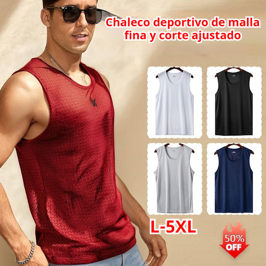 【Compre 1 y obtenga 1 gratis】2 piezas 31 euros🔥Camiseta informal de seda helada para hombre ✅ Ligera, transpirable y de secado rápido.