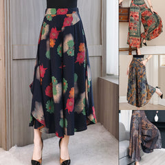 🔥【39%OFF】【XL-5XL】Pantalones de cintura alta, sueltos y adelgazantes con estampado de nueve puntos