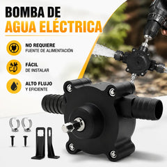 🔥👨‍🌾🔩Bomba de Agua Portátil sin Electricidad – Compatible con Taladro, Autocebante y Práctica