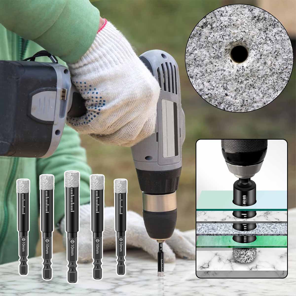 🧰⚒【6+8+10+12+14+16mm】La octava generación de brocas hexagonales superduras
