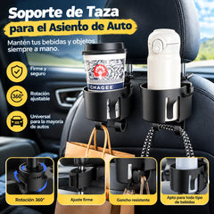 📢📢¡50% de descuento! 【2 piezas】⏰Portavasos con gancho para el reposacabezas del asiento del coche
