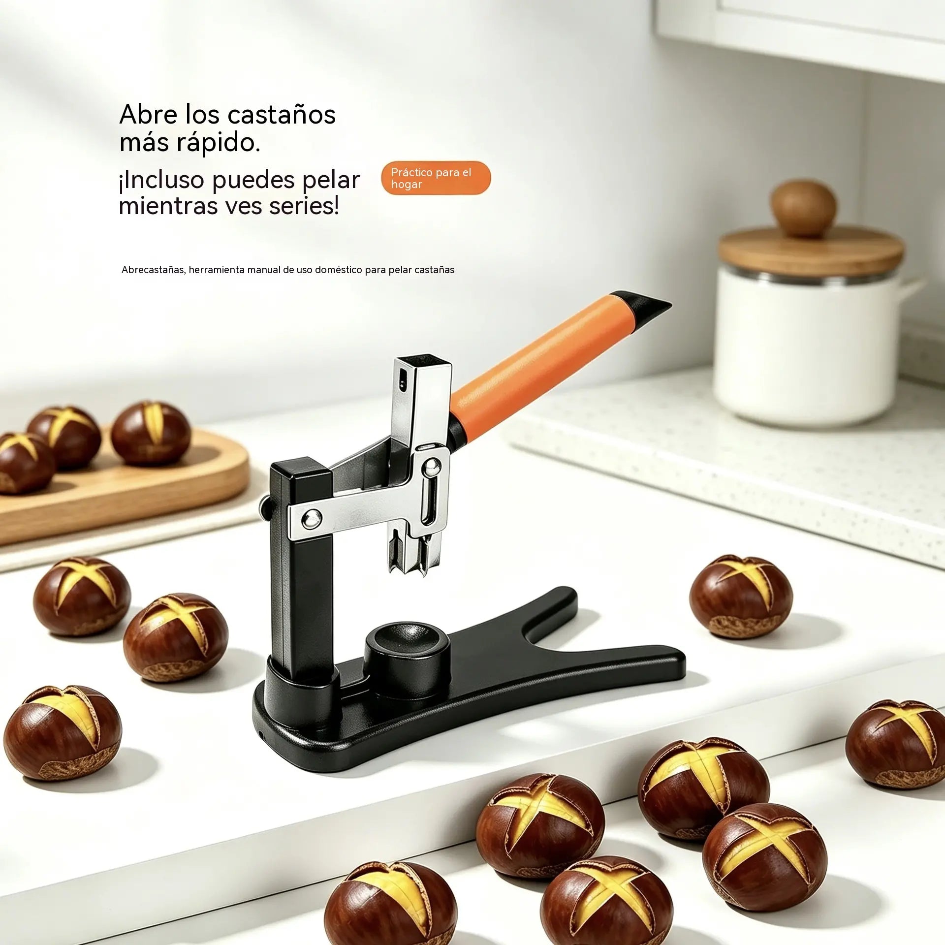 🥜💪Cascanueces con mango – fabricado en acero inoxidable, listo para usar