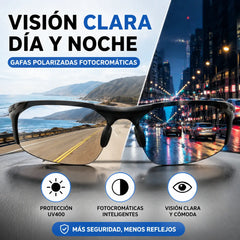 🕶️🚗 Gafas de sol polarizadas fotocromáticas automáticas, aptas para conducir de día y de noche.