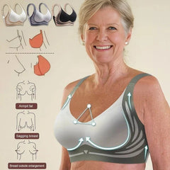 😍【Paquete de 4】Sujetador de una pieza sin aros para mujer❤️【40-85 kg】