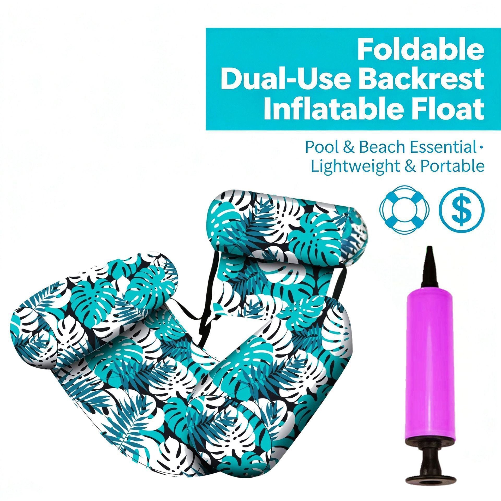 💦📢 Sofá flotante plegable con respaldo