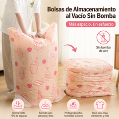 👕🧳【Juego de 5 piezas】【50*65*30cm】✨Bolsa de almacenamiento de ropa al vacío impresa, reforzada y sellada, a prueba de humedad.