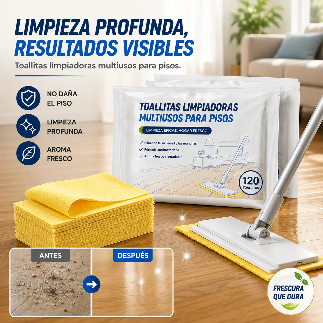 🧹【¡Compra 1 y recibe 1 GRATIS!】✨ 240 unidades de pastillas limpiadoras multiusos antibacterianas y desodorizantes | Aptas para madera dura, suelos laminados, azulejos y paredes de autocaravana