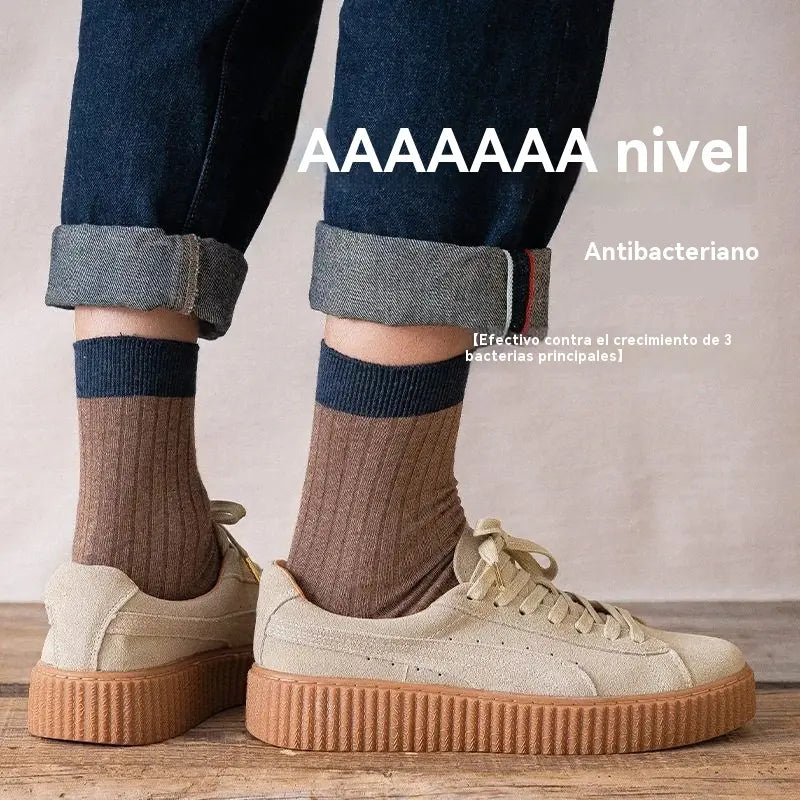 🧦【Compre 5 y obtenga 5 gratis】10 pares 29 euros😍 Calcetines desodorantes cálidos absorbentes del sudor para hombre