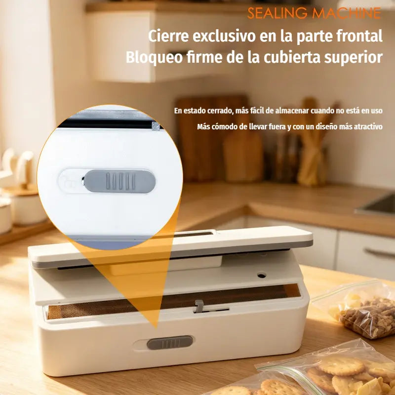 ⏰ ¡50% de descuento! ⚡✨ Sellador de Bolsas Multiusos | USB-C Recargable, 8 Ajustes de Calor y Almacén Magnético, Apto para todo tipo de bolsas 🥗