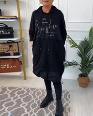 🔥🔥【S-5XL】【Compre 1 y obtenga 1 gratis】2025 Nuevo vestido con estampado grande de moda de otoño e invierno