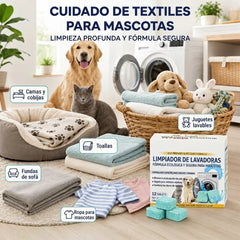 🧼【¡Compra 1 y llévate 1 gratis!】🧺 Limpiador para lavadoras de mascotas – limpia a fondo el tambor, elimina el pelo de las mascotas y neutraliza los olores. 🐾✨
