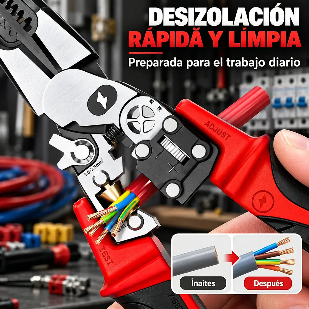 🔧 Pinza Pelacables Digital Multifunción | Alicate Electricista con Pantalla y Punta de Medición ⚡