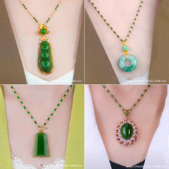 Colgante de jade de Hotan con oración por la paz