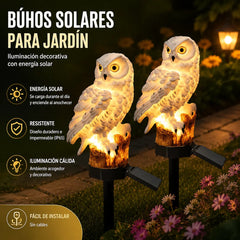 ✨🦉 Nuevas luces solares para exteriores: Diseños de animales adorables para decorar tu jardín y patio.