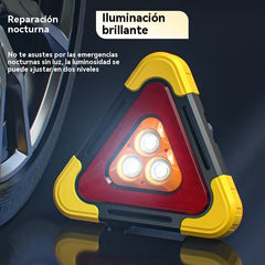 🚨☀️ Triángulo de Emergencia Solar 3 en 1 con Luces LED – Máxima Visibilidad y Seguridad en la Carretera ⚠️