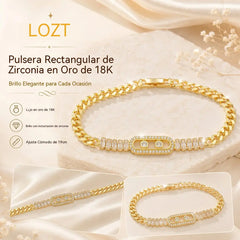 Pulsera de circonita dorada