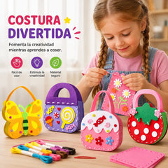 🔥【4 piezas/8 piezas】🥰Bolsos infantiles hechos a mano no tejidos DIY, el mejor regalo para los niños🎁
