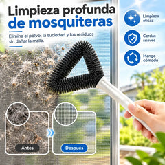 🔥Compre 1 y obtenga 1 gratis（2 piezas）🧹Cepillo para limpiar mosquiteras, elimina el polvo fácilmente🧽Cerdas duraderas, limpieza profunda sin necesidad de desmontar🪟