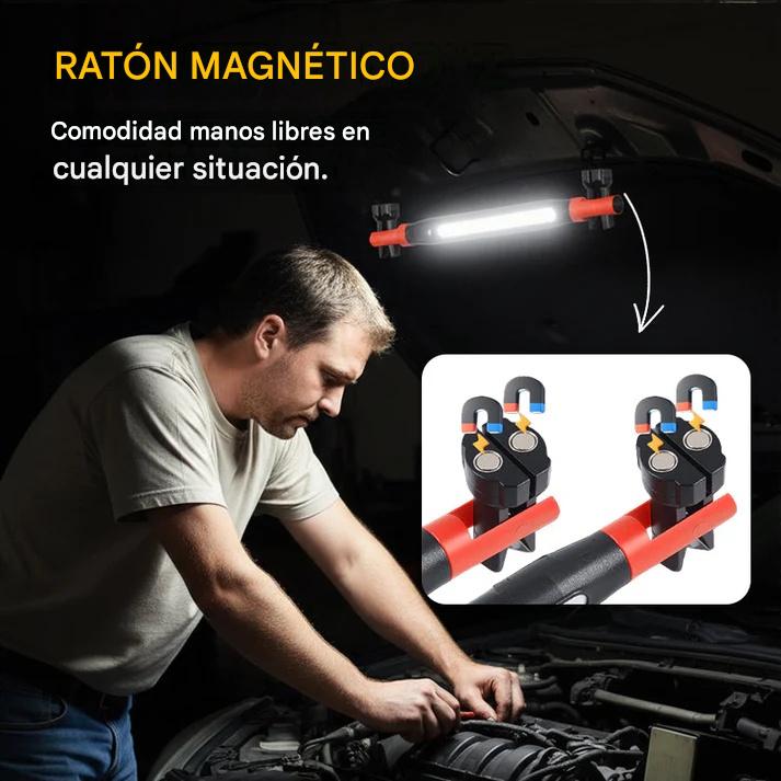 📢💡 Linterna de trabajo recargable 4 en 1: Manos libres, en cualquier lugar.