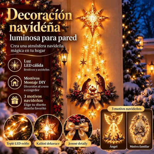 ✨🕯️ Megvilágítható fali betlehemi jelenet | LED-es betlehemi jelenet | Karácsonyi lakásdekoráció 🏠