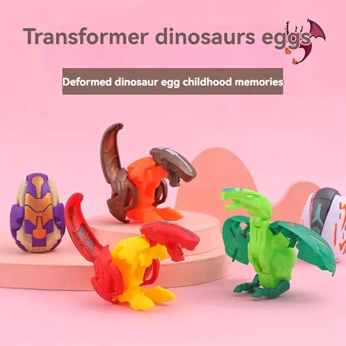 👨‍👩‍👧‍👦【6 piezas por 24 euros】Nuevo juguete de huevo de dinosaurio deformado