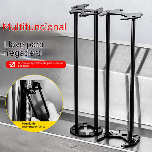 🔥Compre 1 y obtenga 1 gratis（2 piezas） Llave multifuncional para fregaderos, para el mantenimiento, instalación y desmontaje de grifos.