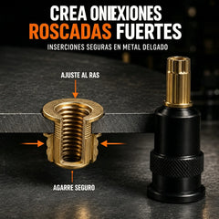 🔥 ÚLTIMO DÍA CON 50% DE DESCUENTO - 🔧 Kit completo para remaches roscados M3–M10 con taladro【55 unidades】