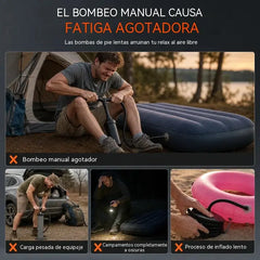 📢📢 1 juego 33 euro⏰ Bomba de aire portátil para exteriores con función de inflado y desinflado, luz de emergencia, luz ambiental y modo SOS; ideal para flotadores de piscina, botes inflables y colchones de aire.