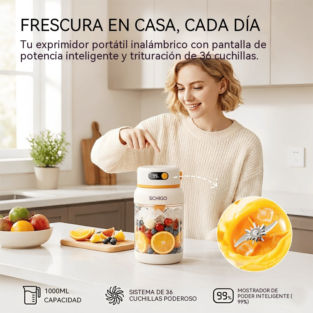 🔥【Oferta especial por tiempo limitado】✨Nuevo miniexprimidor inalámbrico portátil