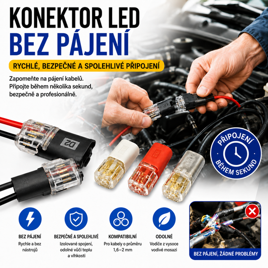 🥳 50% sleva! ⏰ 【1000 kusů skladem】Konektor vodičů bez odizolování, s pojistnou přezkou, bezpečným uzavřením a protiskluzovou úpravou ⚡️